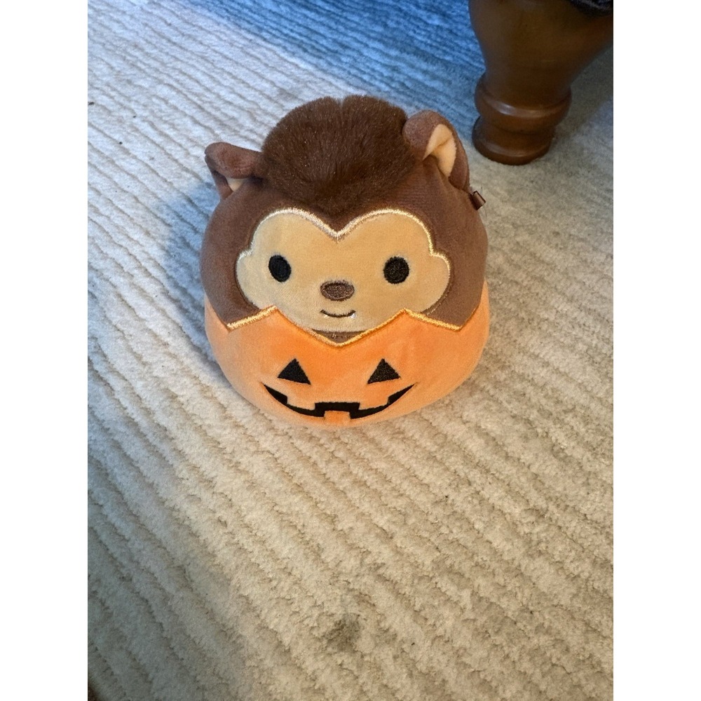 Sqiushmallows Wade Werewolf Halloween Pumpkin Jack-O-Latern Plush